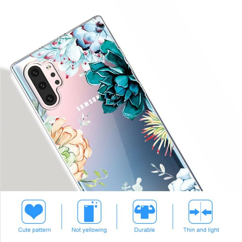 θηκη κινητου Samsung Galaxy Note 10 Plus Άνευ Ραφής Λουλούδια Ακουαρέλας