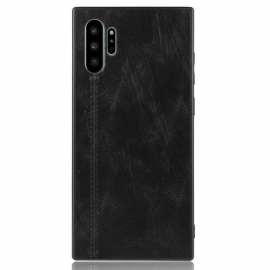 Θήκη Samsung Galaxy Note 10 Plus Δερμάτινη Ραφή Σε Στυλ