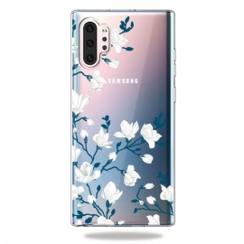 Θήκη Samsung Galaxy Note 10 Plus Λευκά Λουλούδια