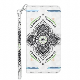 Κάλυμμα Samsung Galaxy A12 / M12 Light Spots Mandala Με Κορδόνι