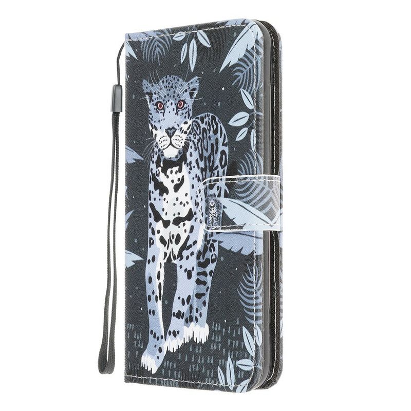 Κάλυμμα Samsung Galaxy A12 / M12 με κορδονι Strappy Leopard