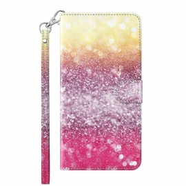 Θήκη Flip Samsung Galaxy A12 / M12 Ματζέντα Glitter Gradient