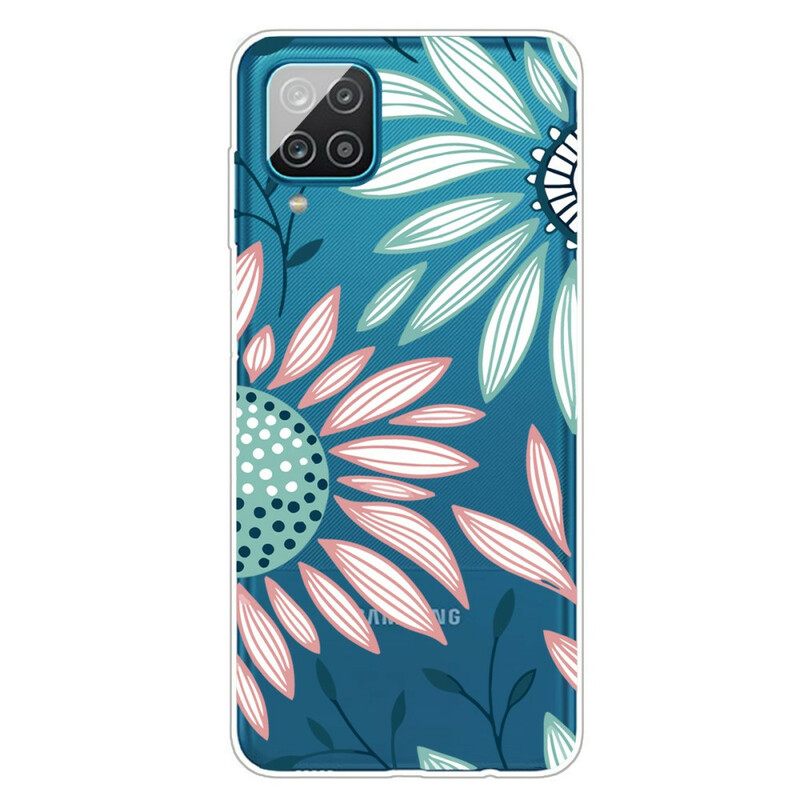 θηκη κινητου Samsung Galaxy A12 / M12 Διαφανές Ένα Λουλούδι