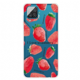 θηκη κινητου Samsung Galaxy A12 / M12 Φράουλες / I Love Strawberry