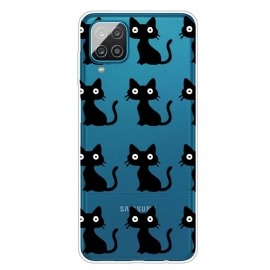 θηκη κινητου Samsung Galaxy A12 / M12 Πολλαπλές Μαύρες Γάτες