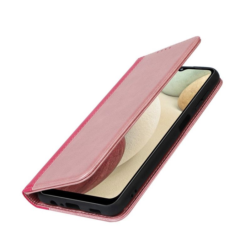 θηκη κινητου Samsung Galaxy A12 / M12 Θήκη Flip Δίχρωμο Δερμάτινο Στυλ