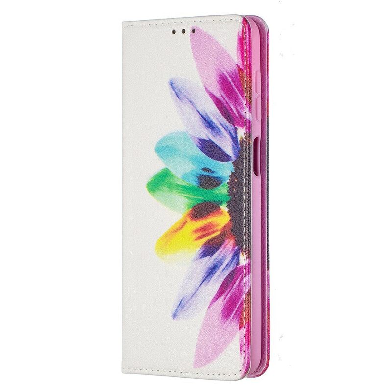 θηκη κινητου Samsung Galaxy A12 / M12 Θήκη Flip Λουλούδι Ακουαρέλας