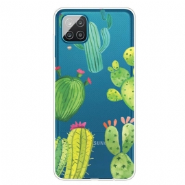 Θήκη Samsung Galaxy A12 / M12 Ακουαρέλα Κάκτοι