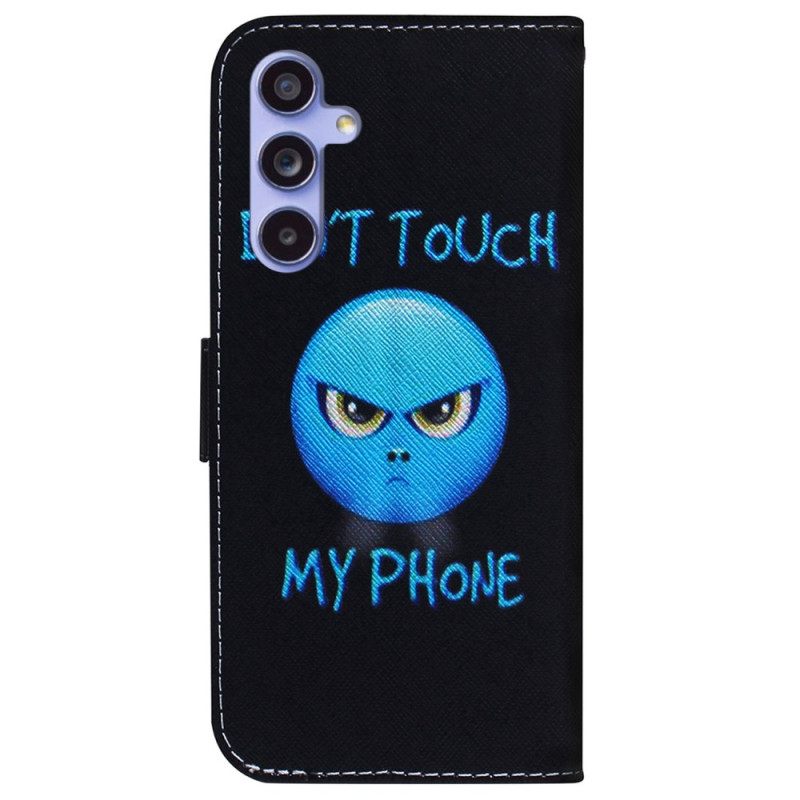 Δερματινη Θηκη Samsung Galaxy A55 5g Τηλέφωνο Emoji Μην Αγγίζετε Το Τηλέφωνό Μου