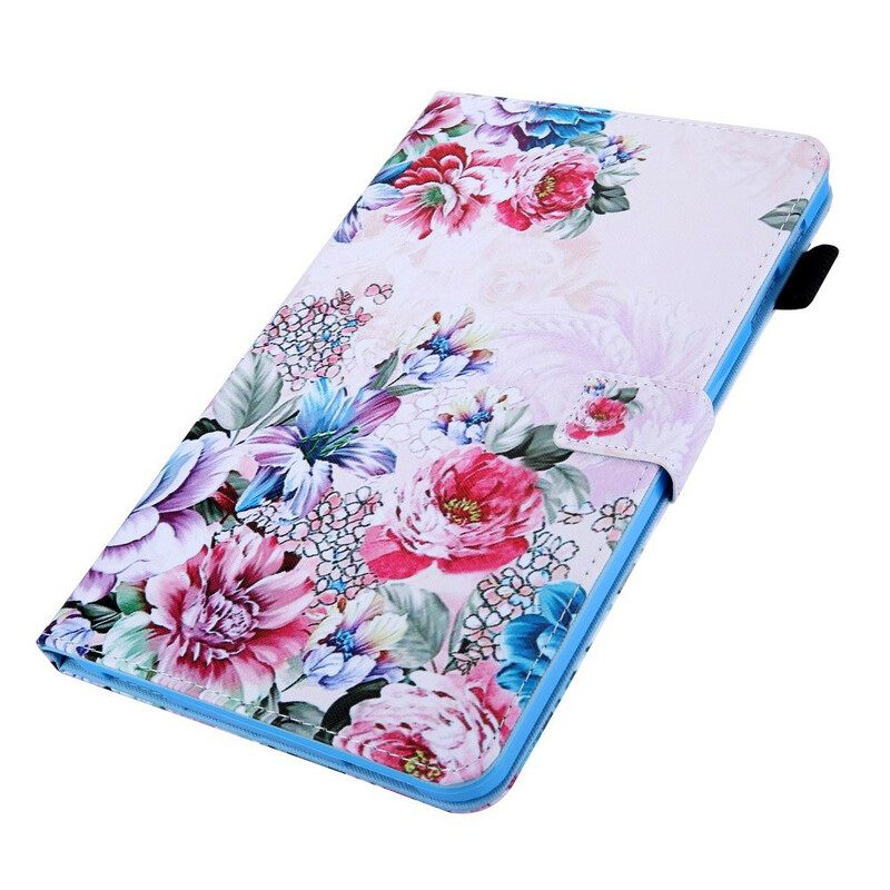 Θήκη Flip Samsung Galaxy Tab A 10.1 (2019) Σχέδιο Λουλουδιών