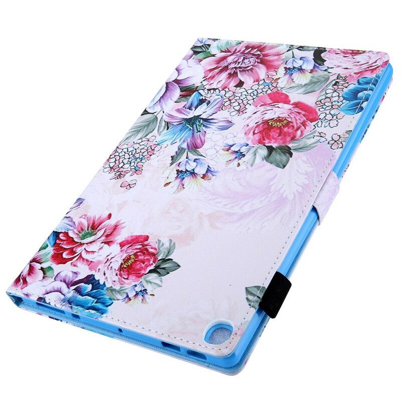 Θήκη Flip Samsung Galaxy Tab A 10.1 (2019) Σχέδιο Λουλουδιών