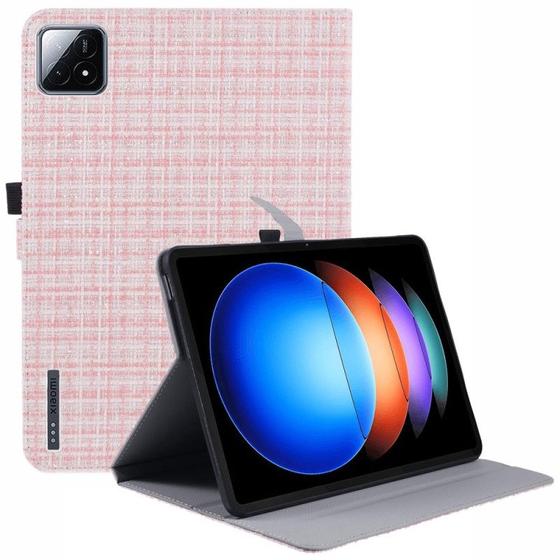Δερμάτινη Θήκη Κινητού Xiaomi Pad 6s Pro Θήκες Κινητών Υφαντό Μοτίβο