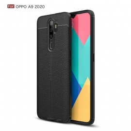 Θήκη Oppo A9 2020 / A5 2020 Δερμάτινο Εφέ Litchi Διπλής Γραμμής