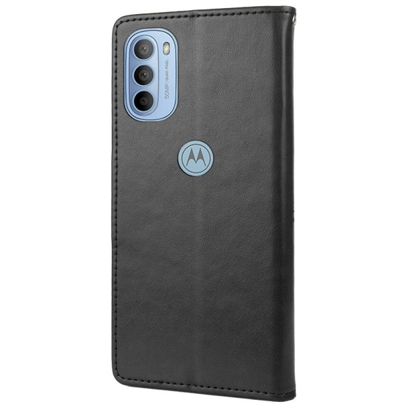 δερματινη θηκη Moto G31 / Moto G41 Πεταλούδες Και Λουλούδια