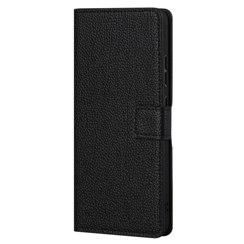 Θήκη Flip Moto G31 / Moto G41 Litchi Grain Leather Effect