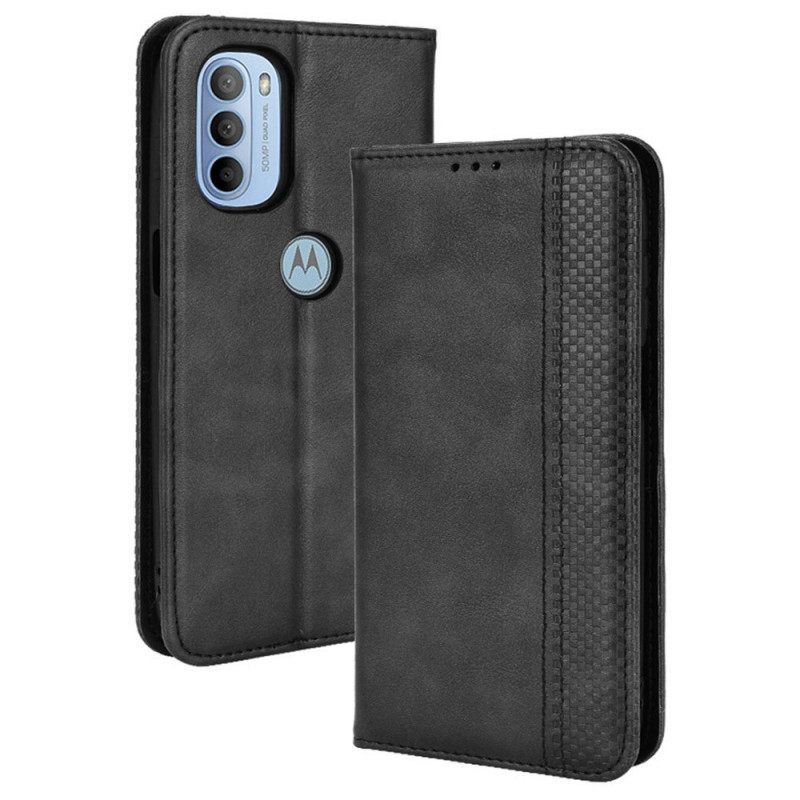 θηκη κινητου Moto G31 / Moto G41 Θήκη Flip Στυλιζαρισμένο Vintage Δερμάτινο Εφέ