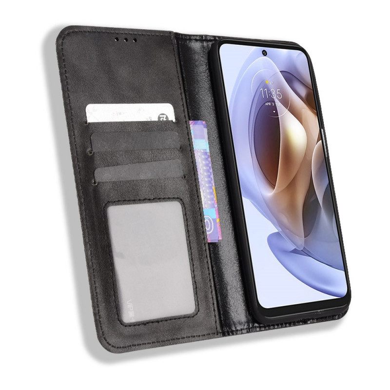 θηκη κινητου Moto G31 / Moto G41 Θήκη Flip Στυλιζαρισμένο Vintage Δερμάτινο Εφέ