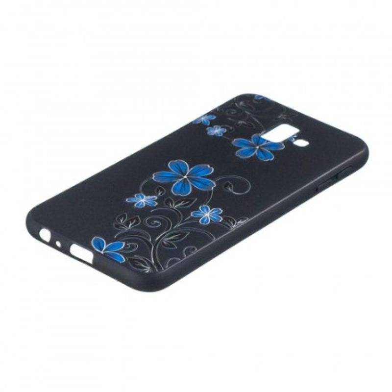 Θήκη Samsung Galaxy J6 Plus Μπλε Λουλούδια
