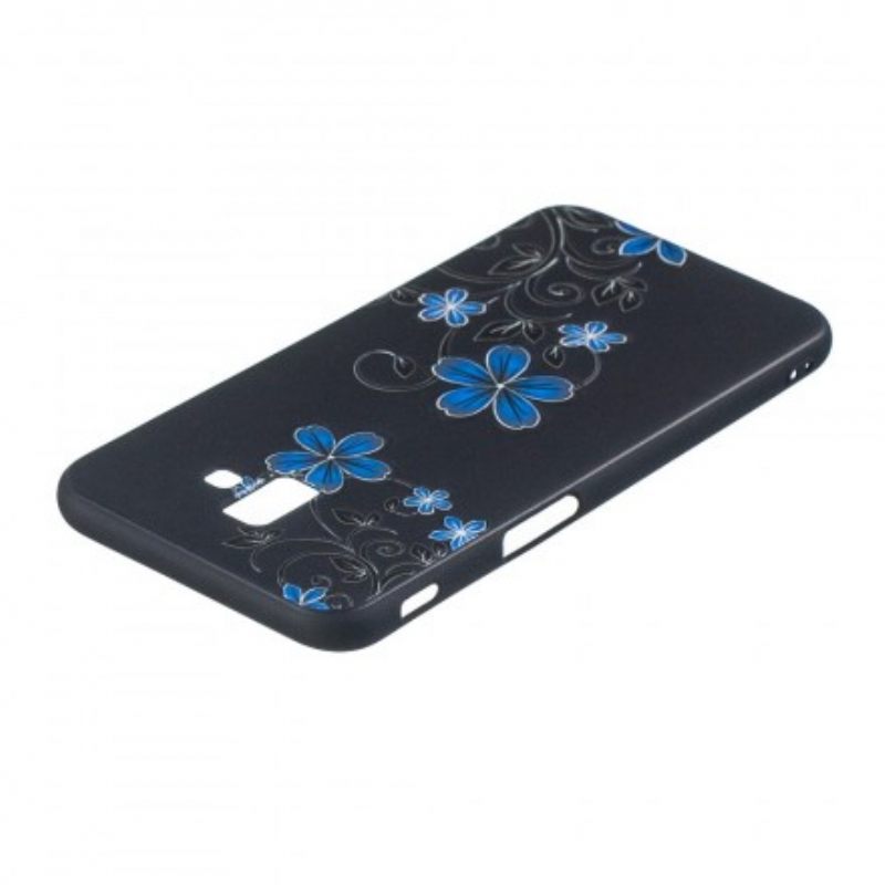 Θήκη Samsung Galaxy J6 Plus Μπλε Λουλούδια