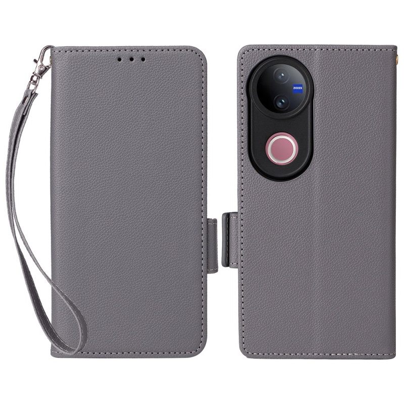 Δερματινη Θηκη Vivo V50 5g Δέρμα Με Λουράκι