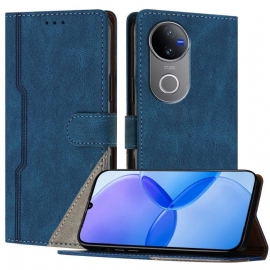 Δερματινη Θηκη Vivo V50 5g Δίχρωμο Σχέδιο