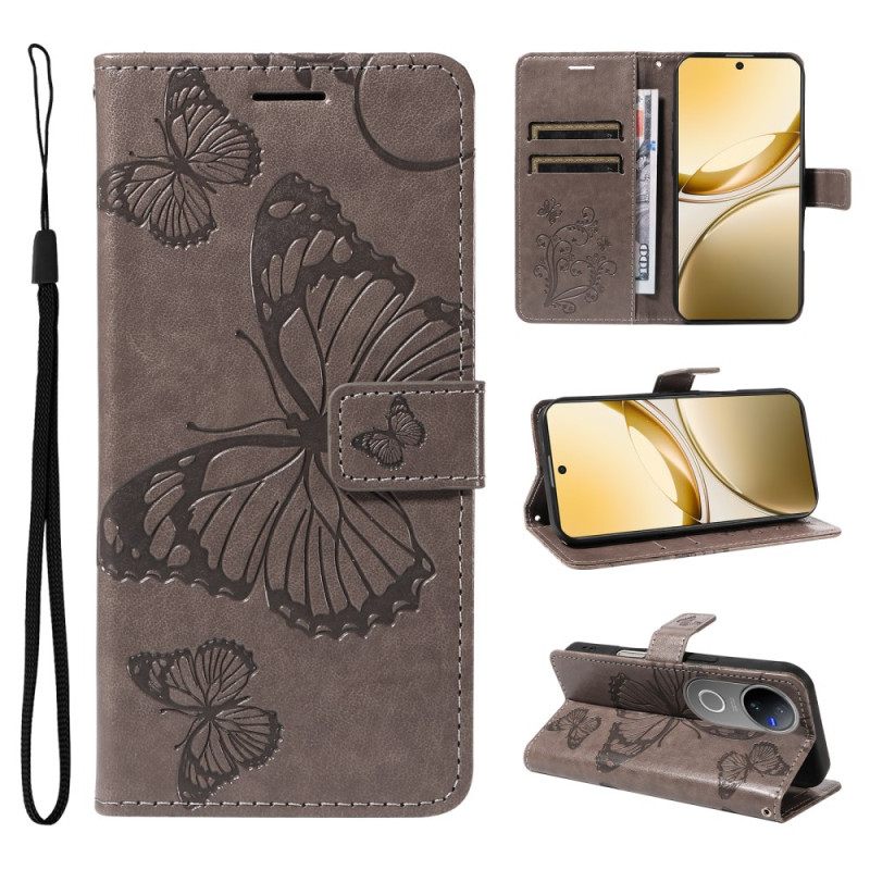 Δερματινη Θηκη Vivo V50 5g Γιγάντιες Πεταλούδες