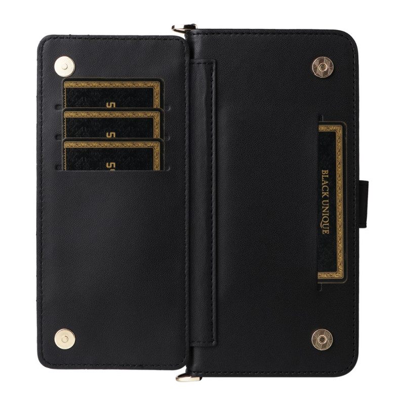 Δερματινη Θηκη Vivo V50 5g Καπιτονέ Με Λουράκια Σιλικόνης