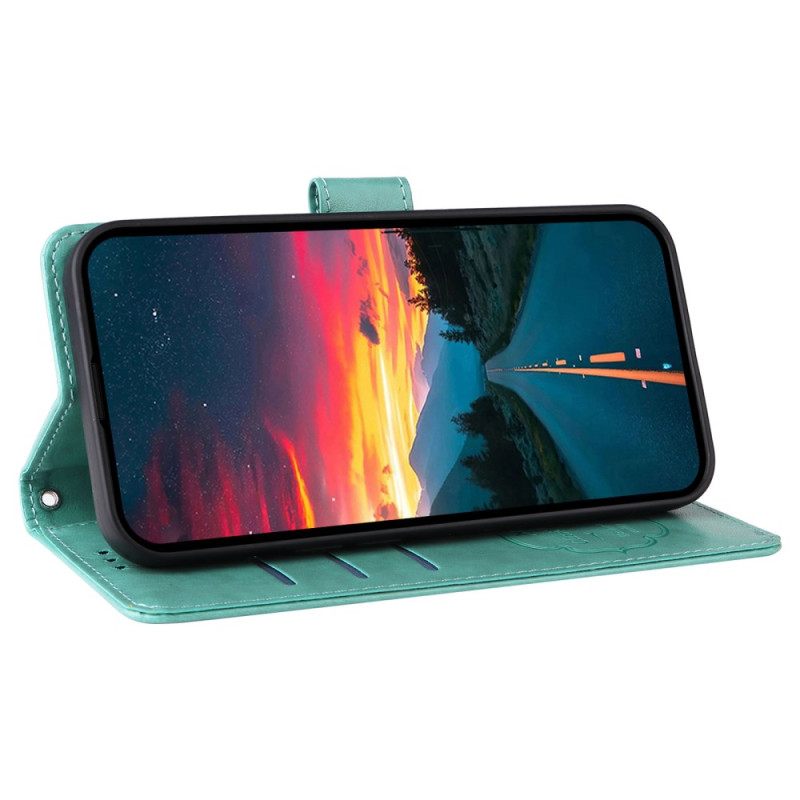 Δερματινη Θηκη Vivo V50 5g Λουλουδάτο Σχέδιο Πεταλούδας