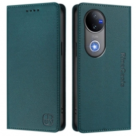 Δερματινη Θηκη Vivo V50 5g Προστασία Rfid Και Ρυθμιζόμενη Βάση Σιλικόνης