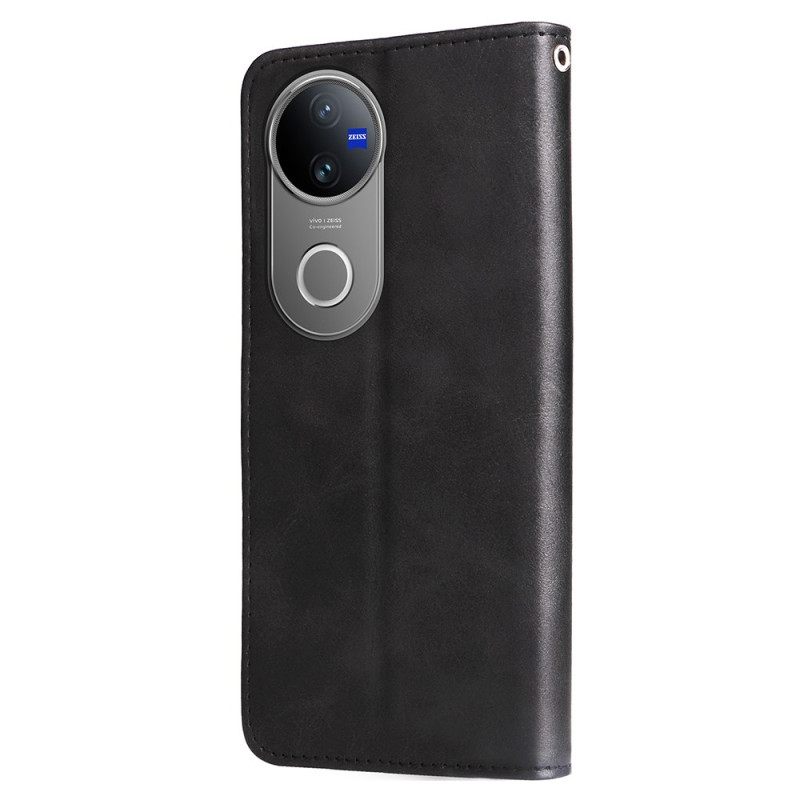 Δερματινη Θηκη Vivo V50 5g Τσέπη Με Φερμουάρ