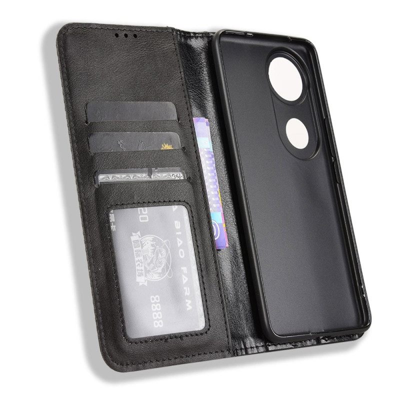 Δερματινη Θηκη Vivo V50 5g Vintage Frieze Σιλικόνης