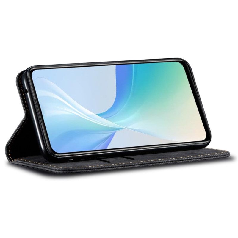 Δερματινη Θηκη Vivo V50 5g Ύφασμα Τζιν