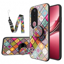 Κάλυμμα Vivo V50 5g Βάση Και Λουράκι Patchwork