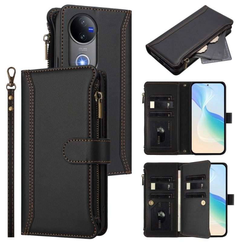 Θηκη Κινητου Vivo V50 5g Θήκες Κινητών 9 Υποδοχές Καρτών Και Λουράκι Καρπού