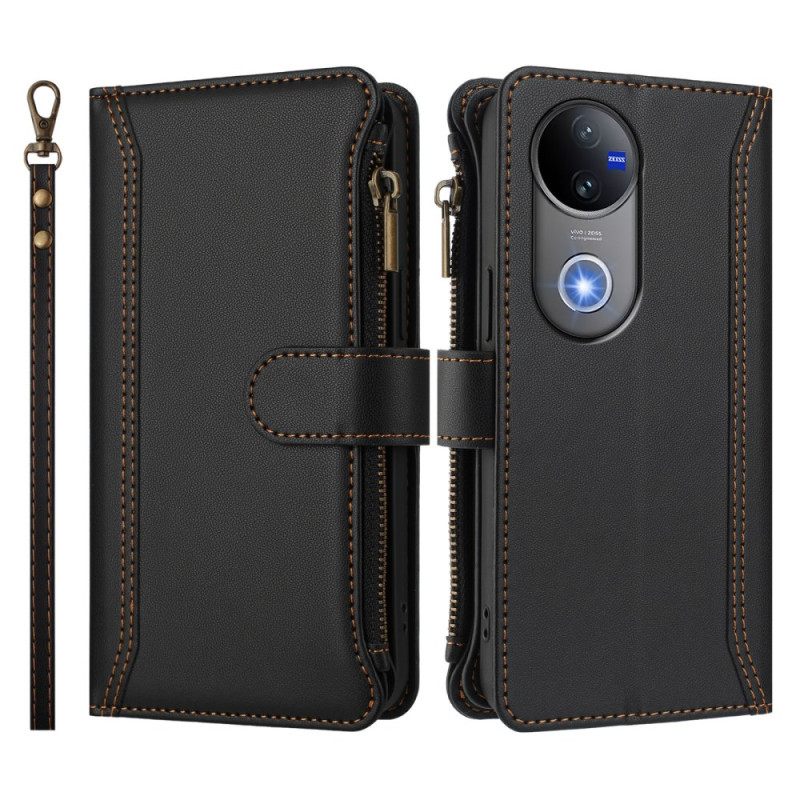 Θηκη Κινητου Vivo V50 5g Θήκες Κινητών 9 Υποδοχές Καρτών Και Λουράκι Καρπού