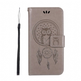 δερματινη θηκη iPhone XS Max Δερμάτινο Εφέ Dreamcatcher Owl