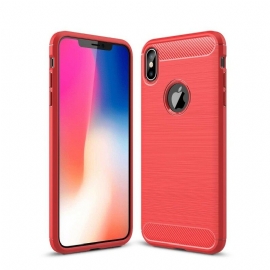 Θήκη iPhone XS Max Βουρτσισμένη Ίνα Άνθρακα