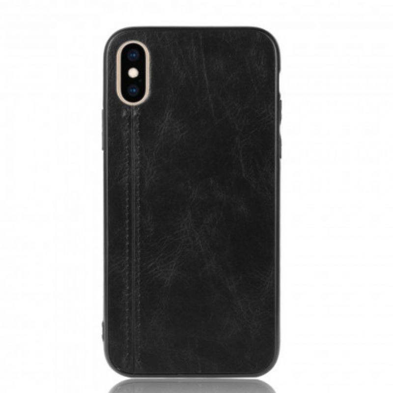 Θήκη iPhone XS Max Εφέ Δέρματος Ραφής