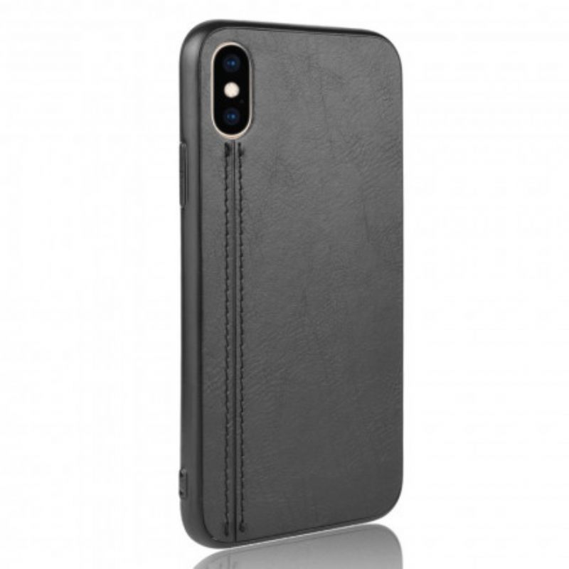 Θήκη iPhone XS Max Εφέ Δέρματος Ραφής