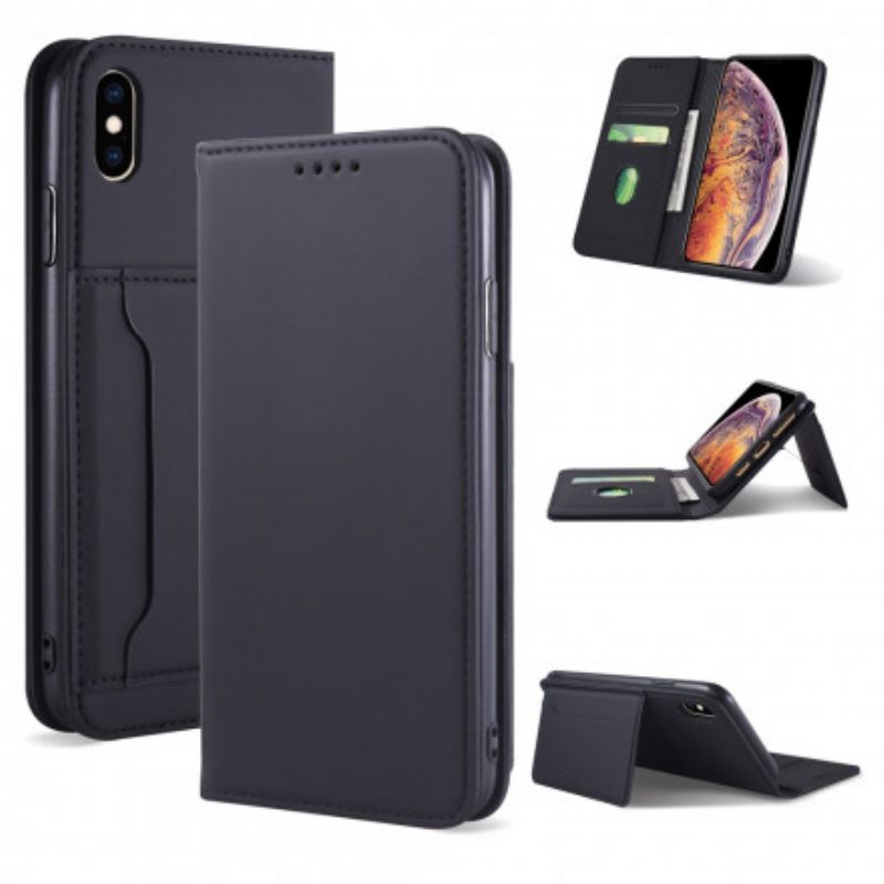 θηκη κινητου iPhone XS Max Θήκη Flip Κάτοχος Κάρτας Υποστήριξης
