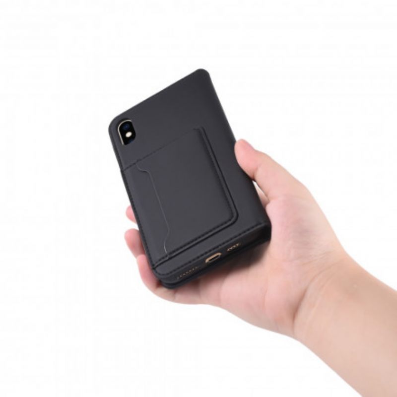 θηκη κινητου iPhone XS Max Θήκη Flip Κάτοχος Κάρτας Υποστήριξης