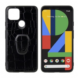 θηκη κινητου Google Pixel 5 Δαχτυλίδι-υποστήριξη Σε Στυλ Κροκόδειλου