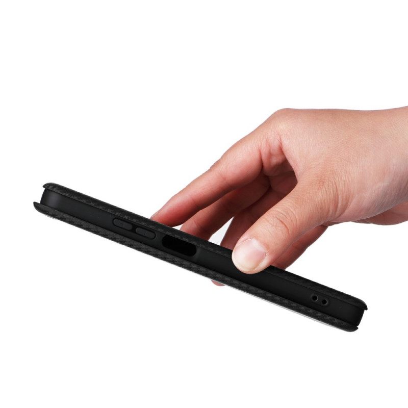 Δερματινη Θηκη Realme C75 Ανθρακί Fiber