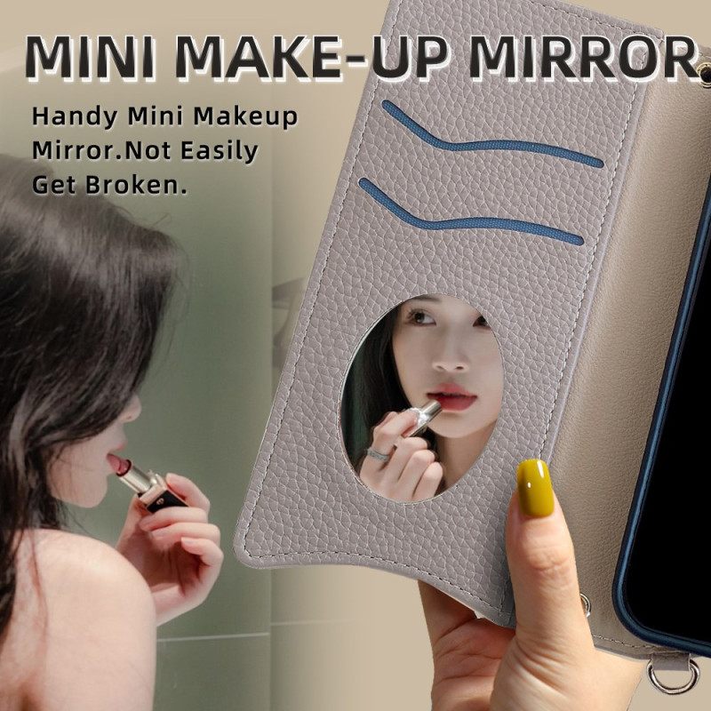 Δερματινη Θηκη Realme C75 Δίχρωμο Πορτοφόλι Με Αλυσίδα