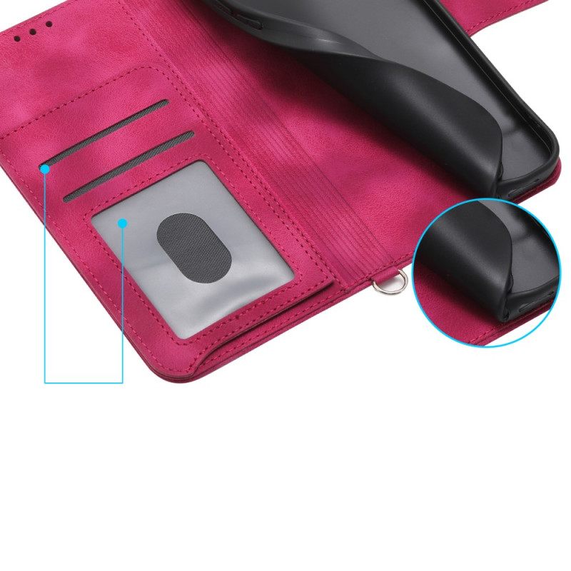 Δερματινη Θηκη Realme C75 Εφέ Δαντέλας Σουέτ Με Λουράκι Και Λουράκι Ώμου
