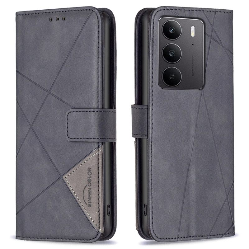 Δερματινη Θηκη Realme C75 Γεωμετρικό Σχέδιο Binfen Color