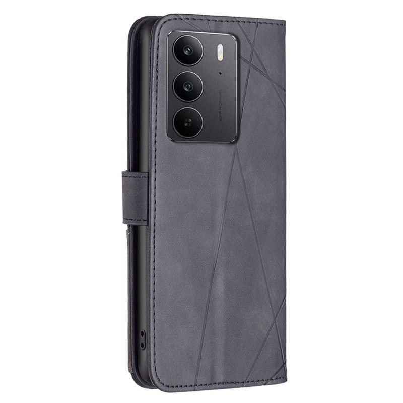 Δερματινη Θηκη Realme C75 Γεωμετρικό Σχέδιο Binfen Color