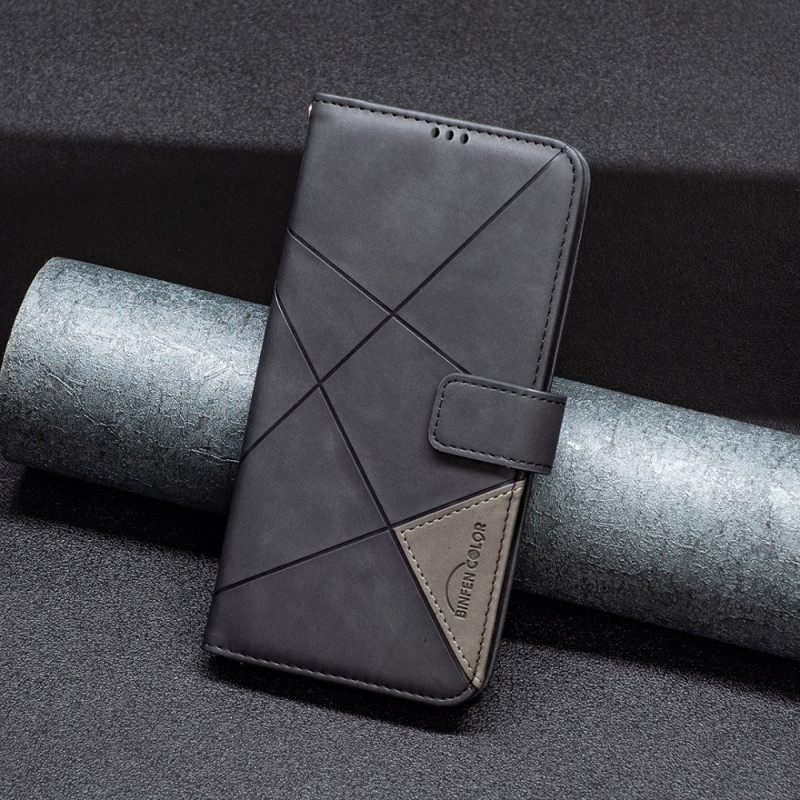 Δερματινη Θηκη Realme C75 Γεωμετρικό Σχέδιο Binfen Color