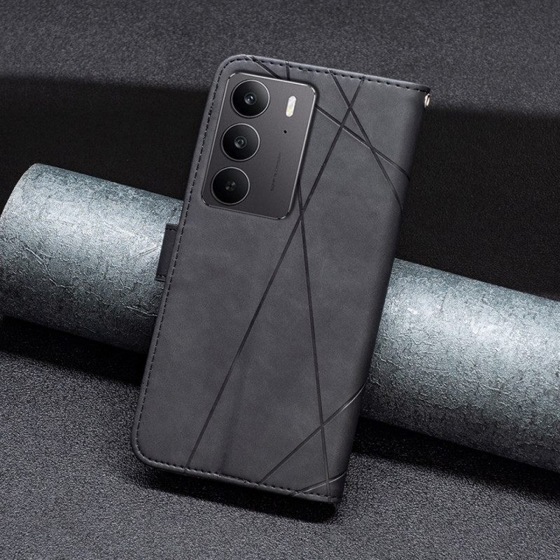 Δερματινη Θηκη Realme C75 Γεωμετρικό Σχέδιο Binfen Color