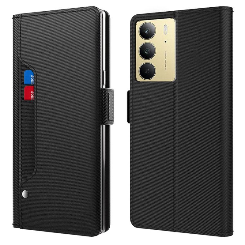 Δερματινη Θηκη Realme C75 Καθρέφτης Και Αφαιρούμενη Θήκη Καρτών